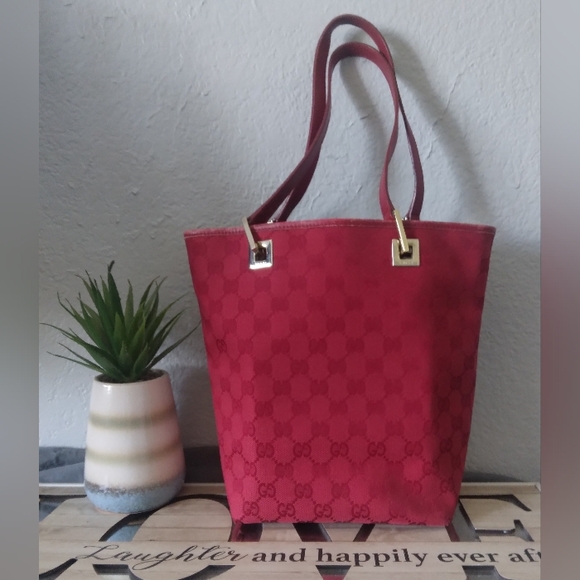GUCCI SMALL CANVAS TOTE - Picture 3 of 13